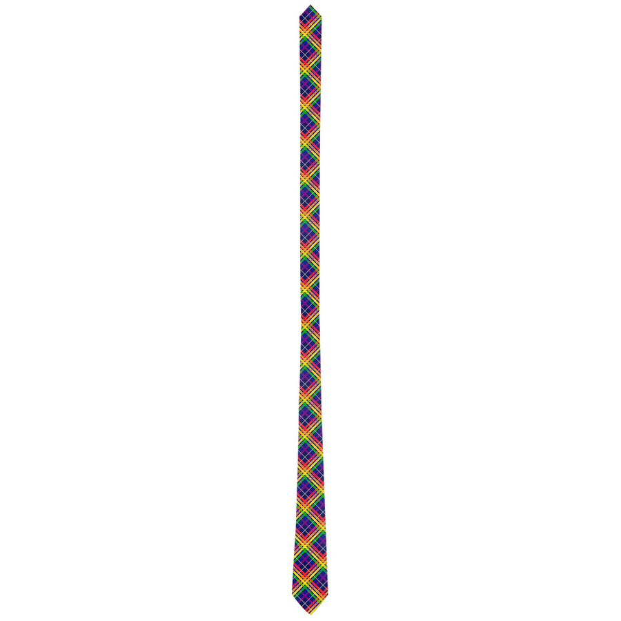 Rainbow/Interstellar Tartan Plaid Neck Tie