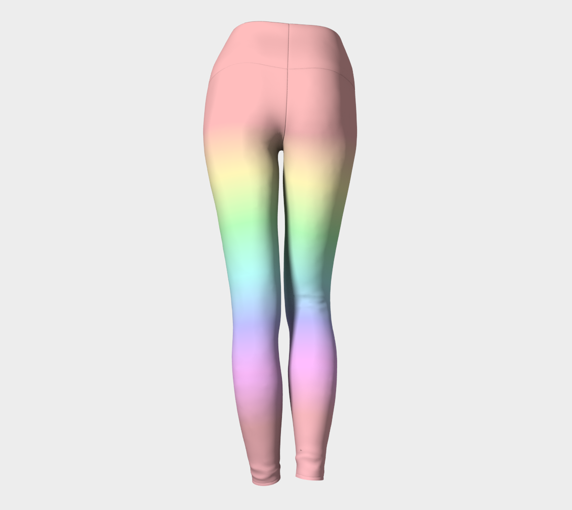 Pastel Rainbow Gradient Yoga Leggings