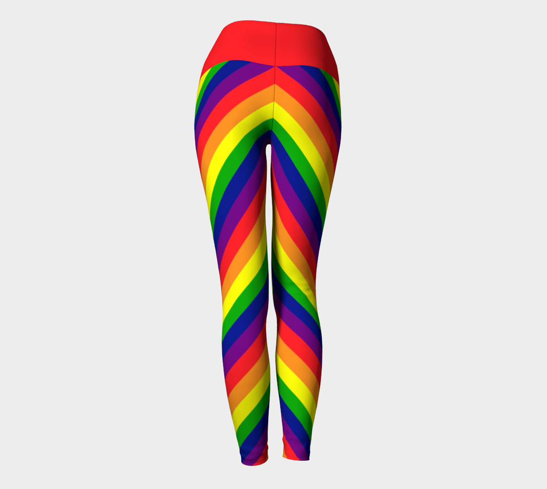 Rainbow Striped Yoga Leggings