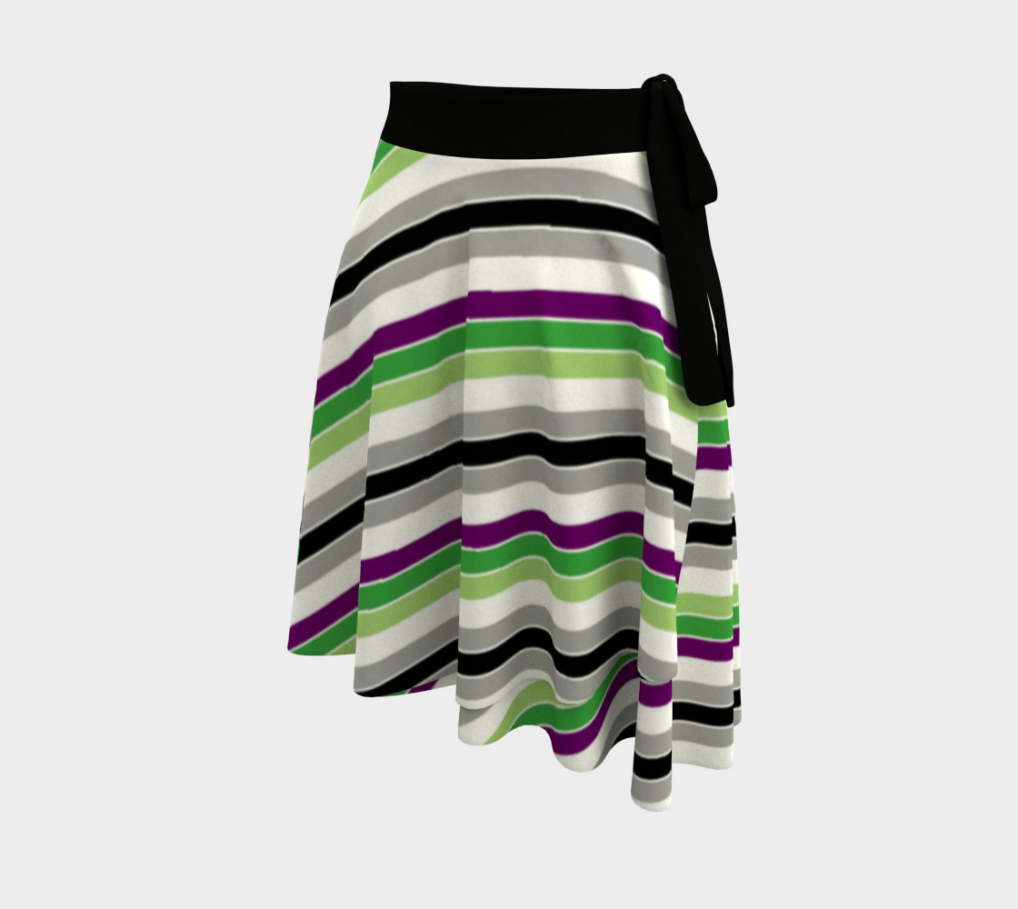 Aroace Striped Wrap Skirts | Choose Your Colourway