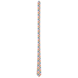 Muted Rainbow/White Tartan Plaid Neck Tie