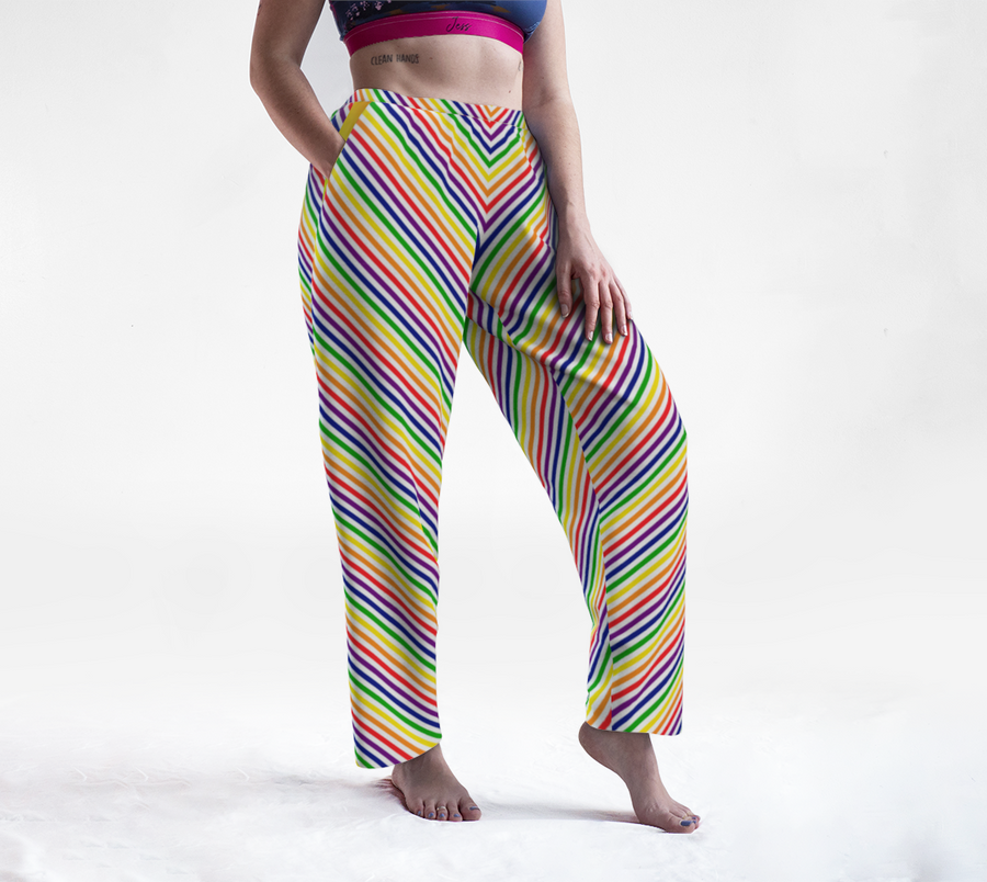 Rainbow Barber Striped Lounge Pants