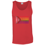 Funky Text Orientation Unisex Tank Tops | Gildan