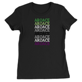 Funky Text Aro Ace Fitted T-Shirts | Bella and Canvas