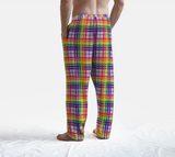 Rainbow/Lilac Tartan Plaid Lounge Pants