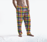 Rainbow/White Tartan Plaid Lounge Pants