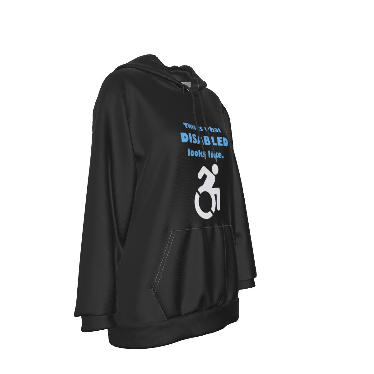 Disability Phrases and Symbols Fitted Pullover Hoodie | Choose Your Design and Colourway