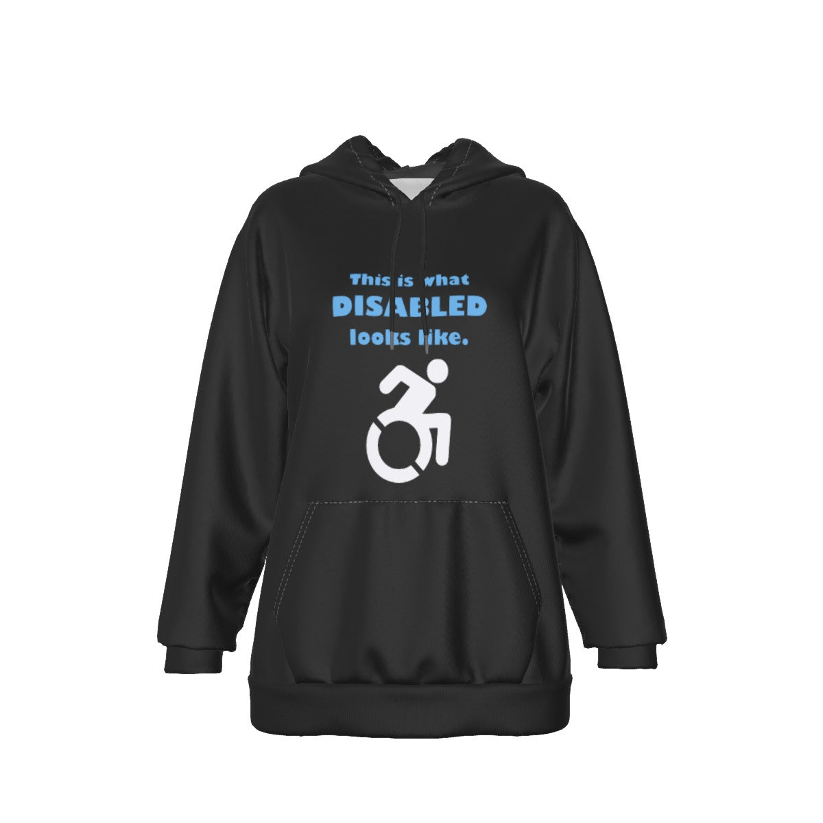 Disability Phrases and Symbols Fitted Pullover Hoodie | Choose Your Design and Colourway