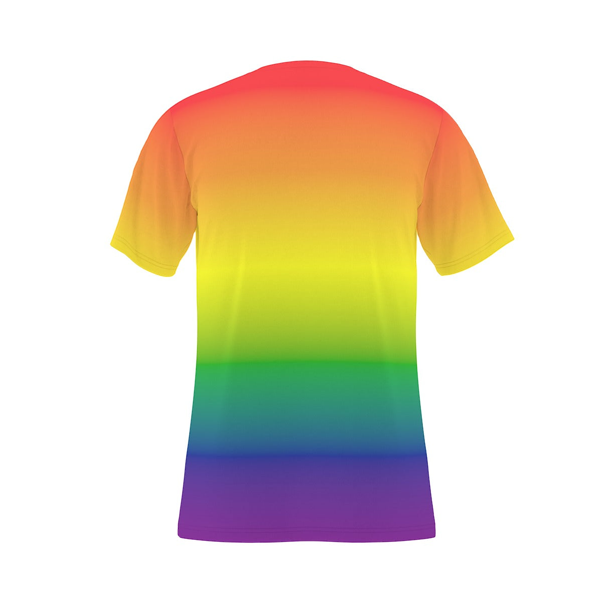 Rainbow Spotted Bunny with Gradient Background Relaxed Fit O-Neck T-Shirt
