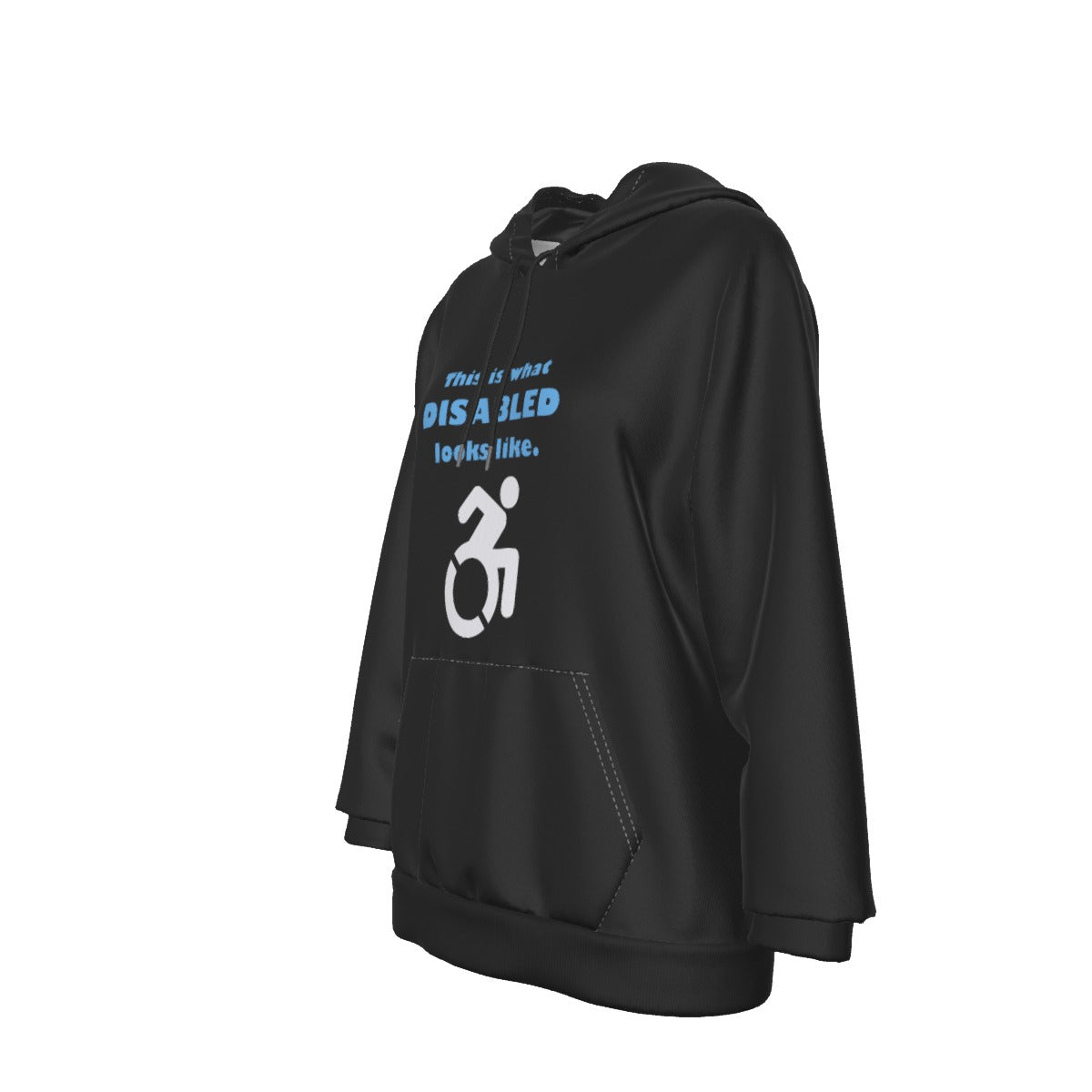 Disability Phrases and Symbols Fitted Pullover Hoodie | Choose Your Design and Colourway