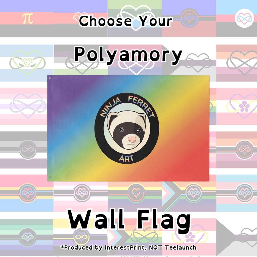 Choose Your Polyamory Pride Wall Flag | Single-Sided | 4 Sizes | Polyamory and Other Relationship Styles