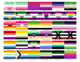 Pride Flag Stickers - Waving | Aroace (Waterproof Vinyl)