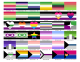 Pride Flag Stickers - Waving | Aroace (Waterproof Vinyl)