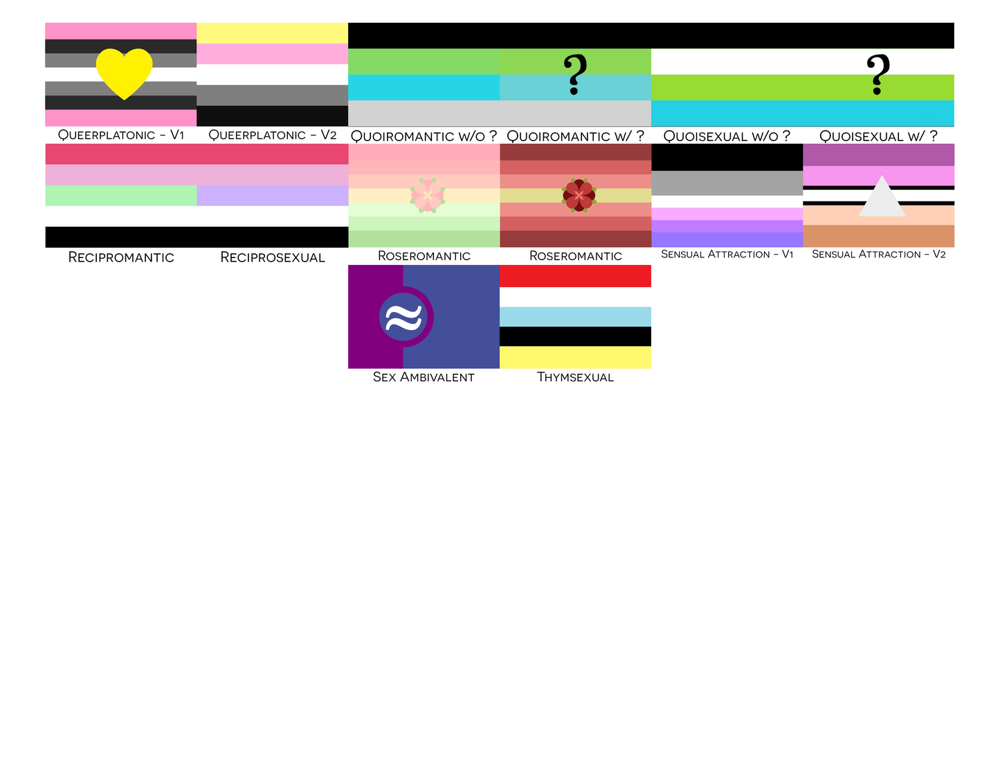 Aroace Spectrum Pride Drapeaux de main/de bureau | Choisissez votre drapeau | Double face