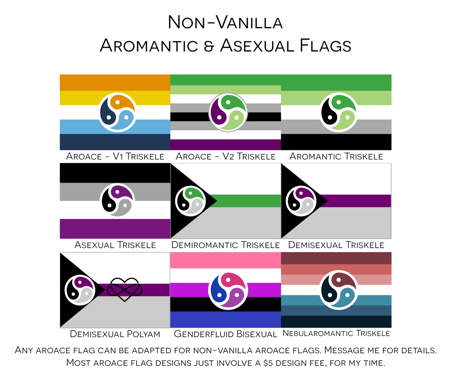 Aroace Spectrum Pride Drapeaux de main/de bureau | Choisissez votre drapeau | Double face
