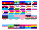 Polyamory & Relationship Styles Flag Stickers - Waving | (Waterproof Vinyl)