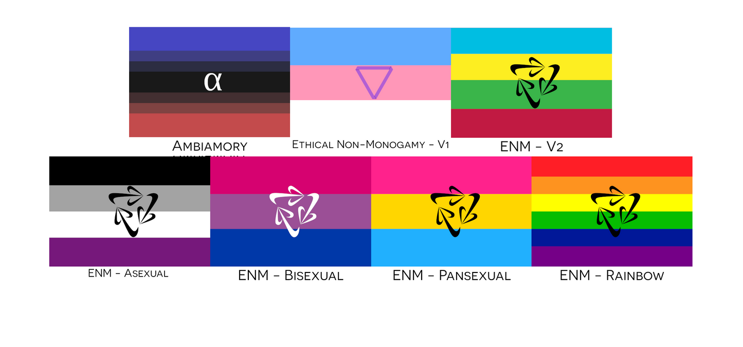 Banderas de mano/escritorio del orgullo poliamoroso | Elige tu bandera | Doble cara