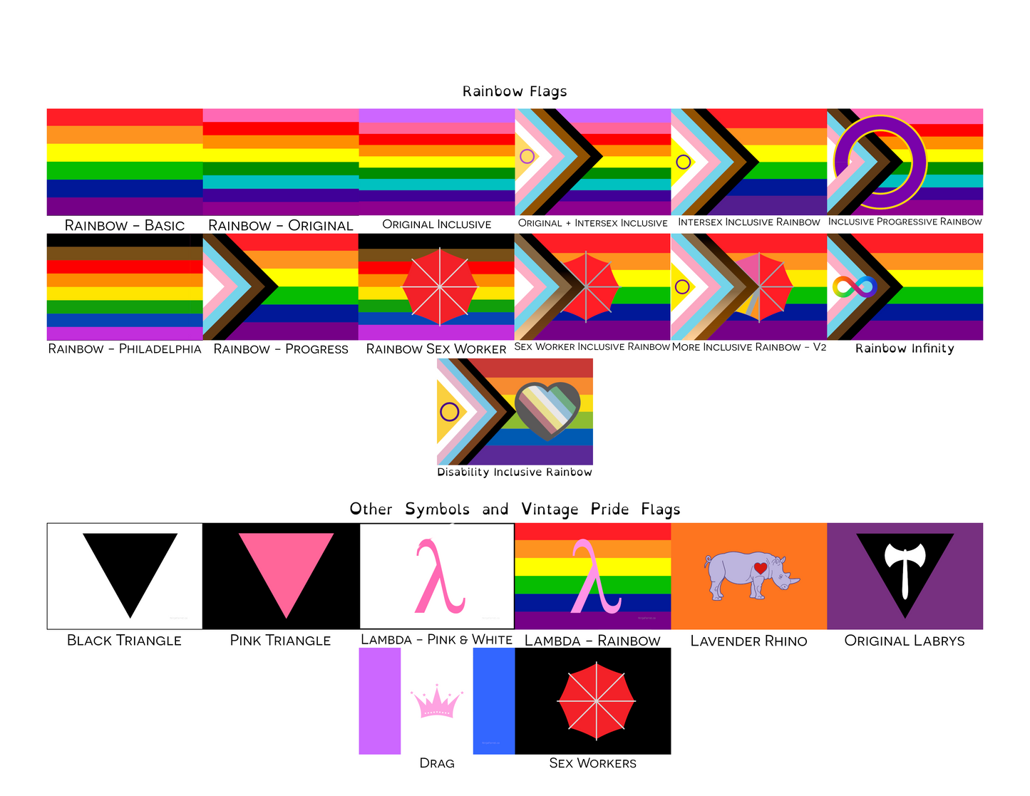 Rainbow Pride Hand/Desk Flags | Choose Your Flag