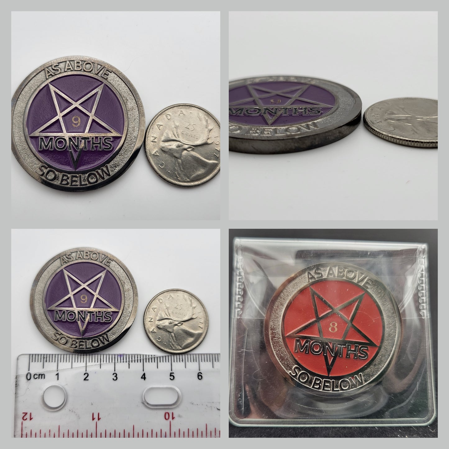 Chips de sobriété satanique | Émail doux et métal noir