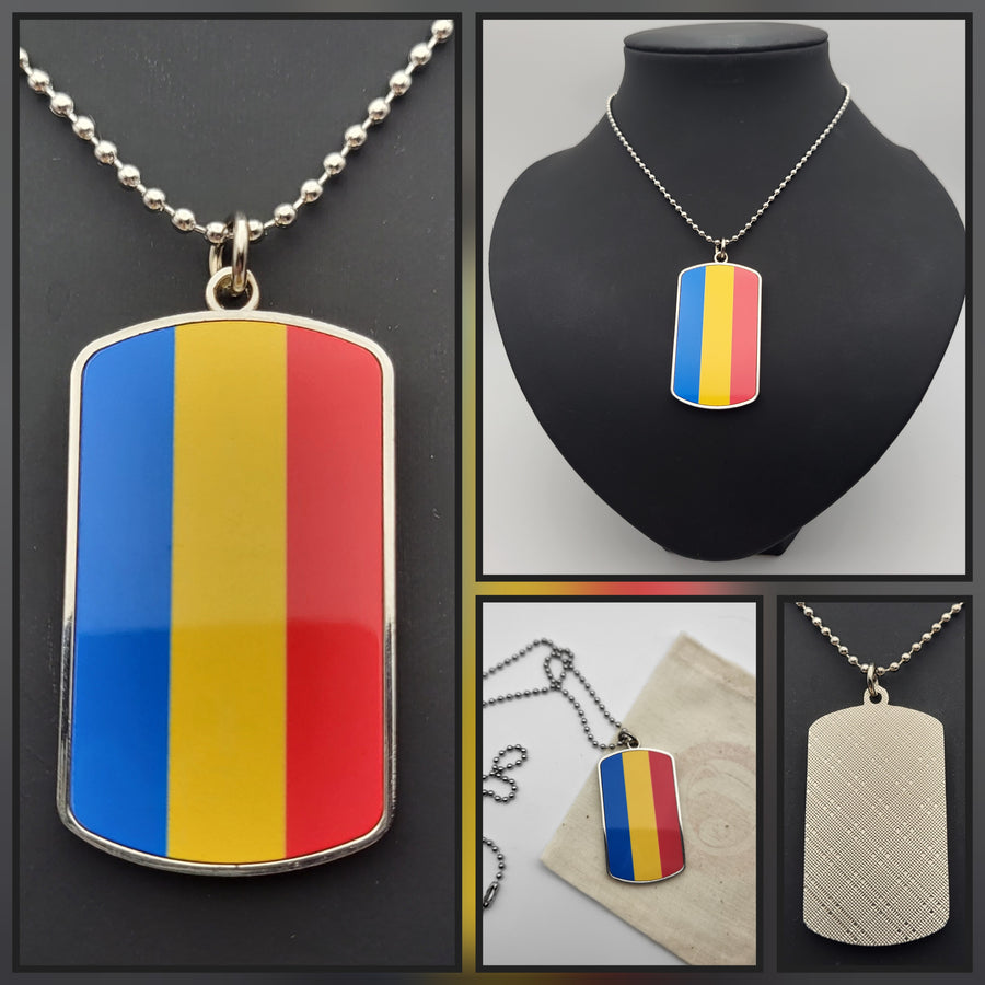 Orientation Pride Metal Dog Tag Pendant Necklace | Choose Your Flag | Choose Your Chain or Cord