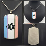 Furry Pride Metal Dog Tag Pendant Necklace | Choose Your Flag | Choose Your Chain or Cord