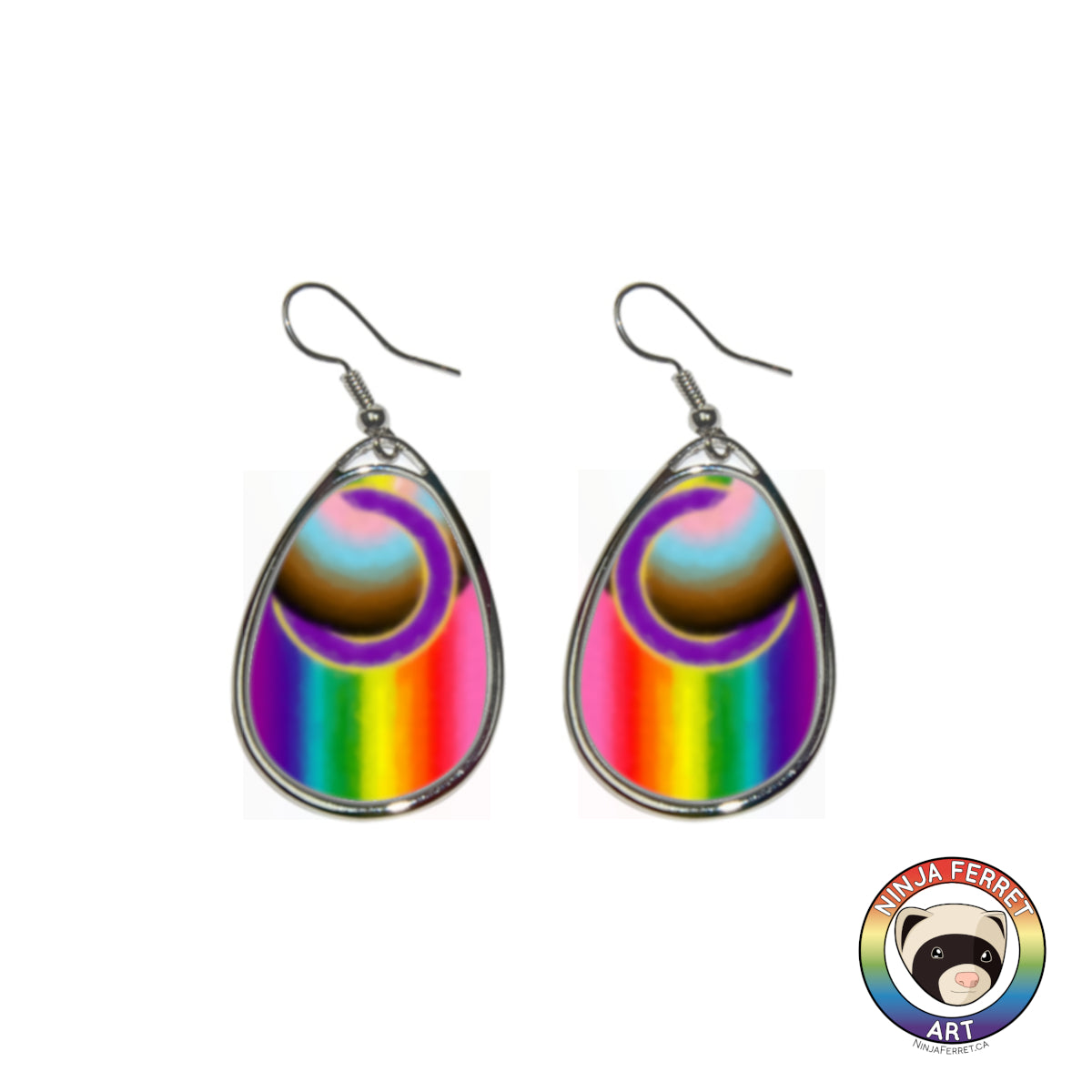 Rainbow Gradient or Faux Stone Oval Necklace | Choose Your Colourway