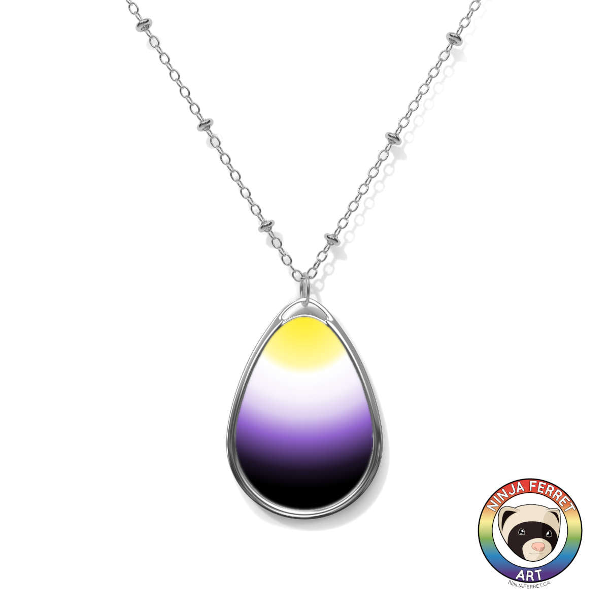 Collar ovalado degradado de género | Elige tu combinación de colores de bandera del orgullo de género