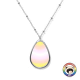 Gender Gradient or Faux Stone Oval Necklace | Choose Your Gender Pride Flag Colourway