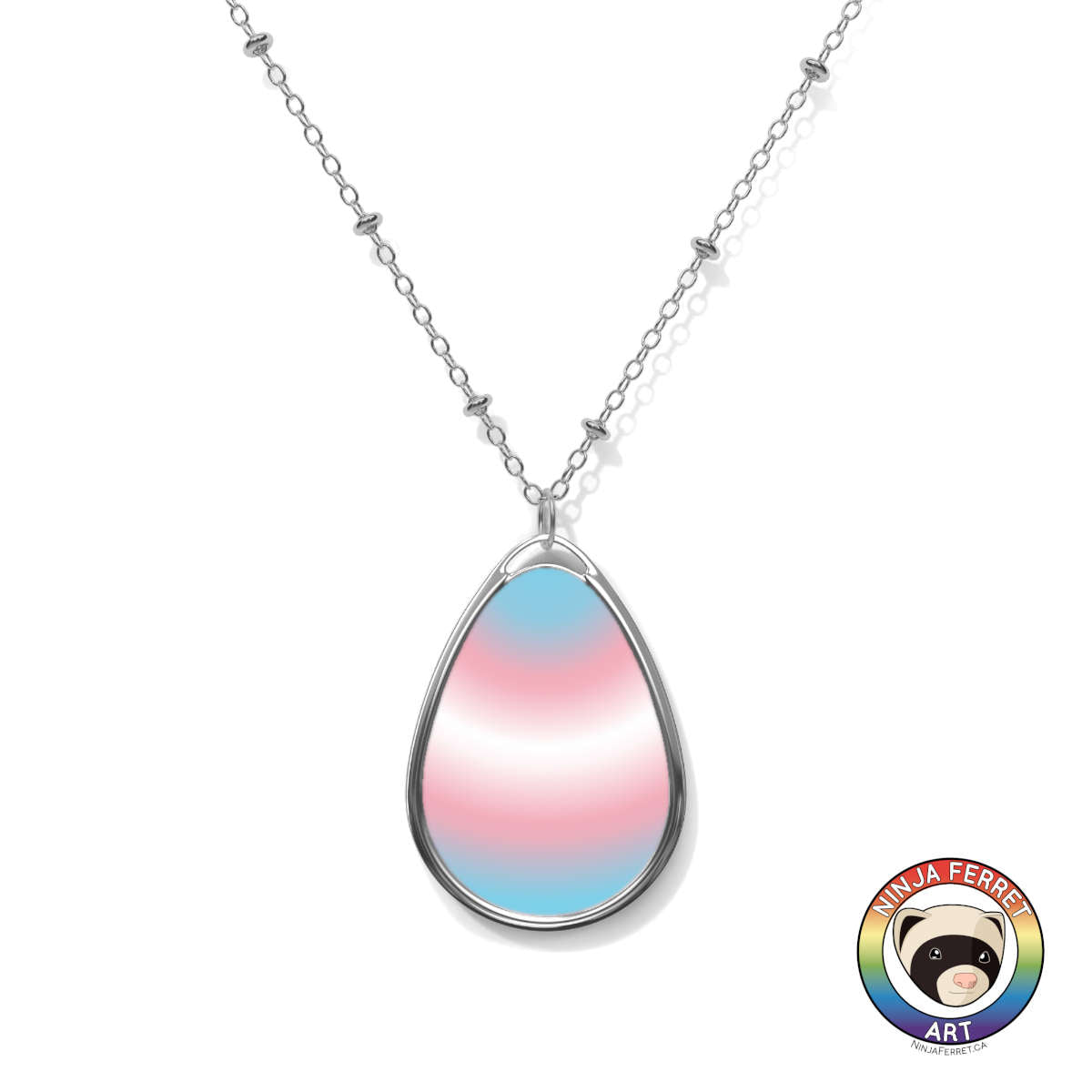 Collar ovalado degradado de género | Elige tu combinación de colores de bandera del orgullo de género