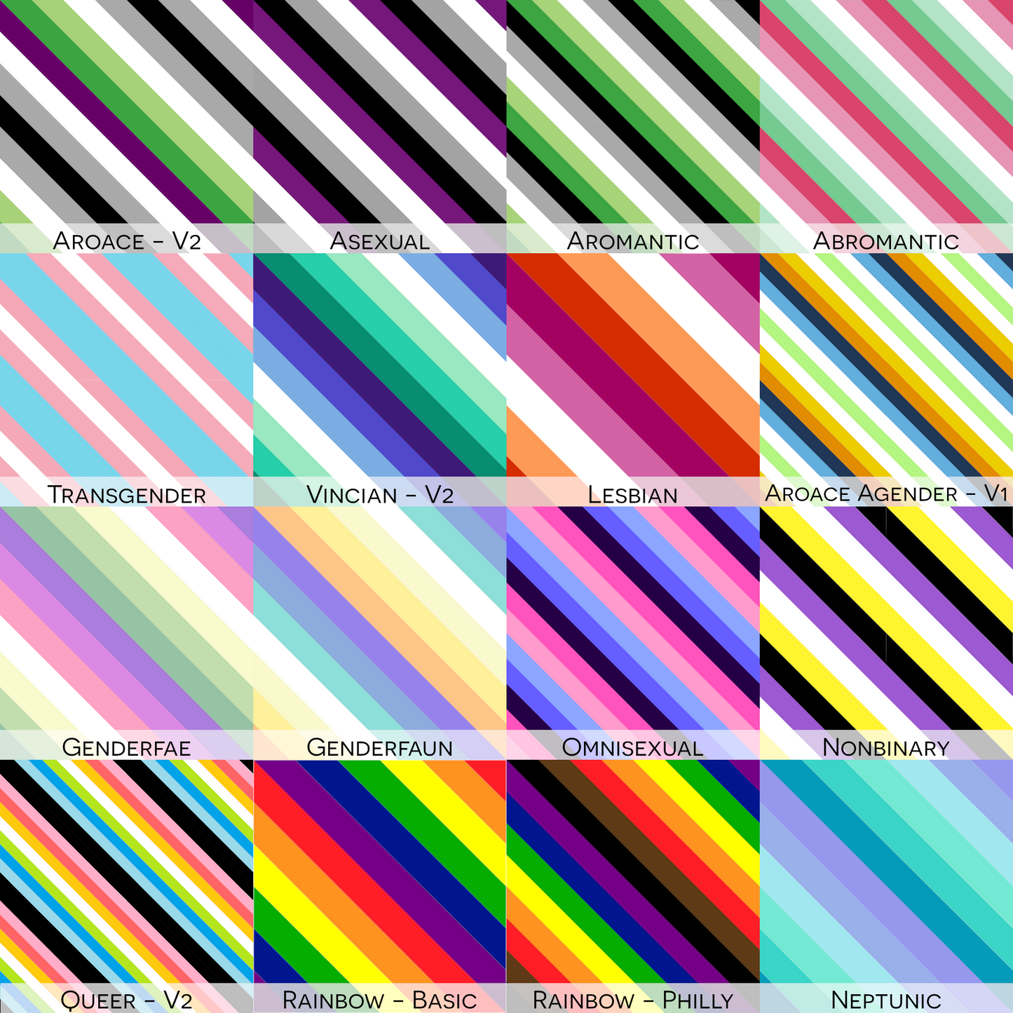 Tissu polyester performant rayé Pride | 5 types de tissus | Choisissez votre coloris