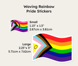 Pride Flag Stickers - Waving | Rainbow (Waterproof Vinyl)