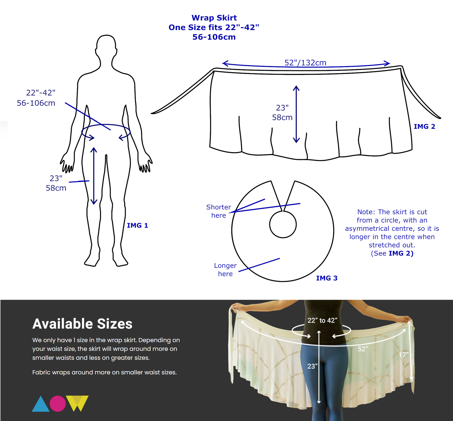 A diagram more clearly explaining the sizing.