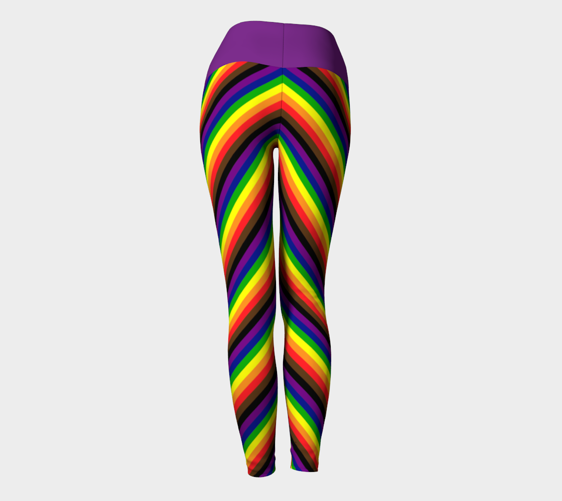 Philly Rainbow Striped Yoga Leggings