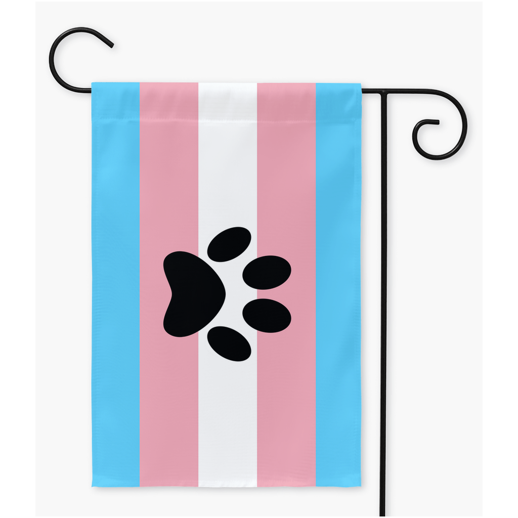 Furry - V3 - Transgender Pride Yard and Garden Flags | Single Or Double-Sided | 2 Sizes