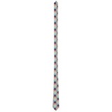 Pastel Rainbow/Black Tartan Plaid Neck Tie