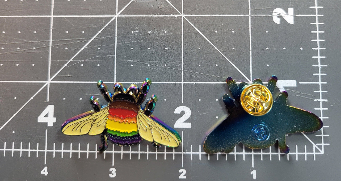 Bumblebee Enamel Pin | Choose Brown Belted or White Tailed Bumblebees