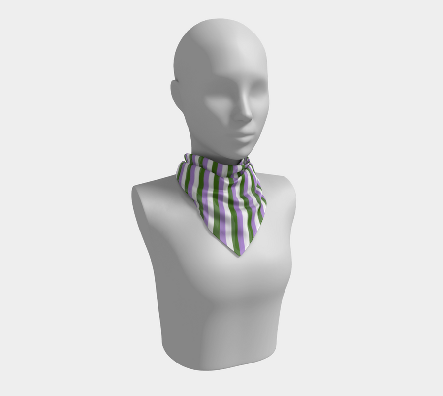 Écharpe carrée rayée Genderqueer
