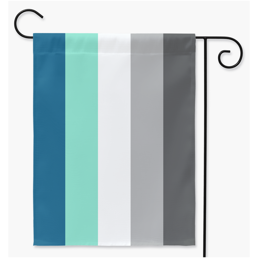 Frayromantic Pride Yard and Garden Flags | Single Or Double-Sided | 2 Sizes | Aromantic and Asexual Spectrum