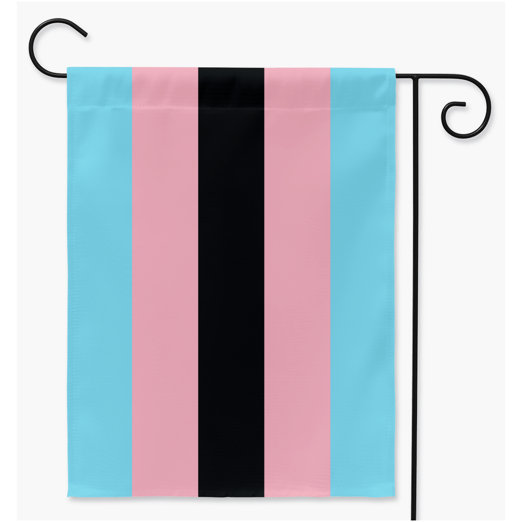 Transgenre POC - V1 Pride Yard et drapeaux de jardin | Simple ou double face | 2 tailles | Identité et expression de genre