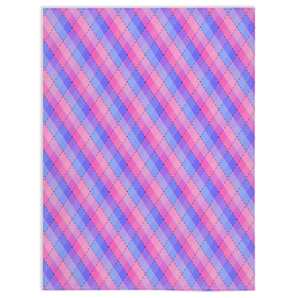 Omnisexual Argyle Plaid Pride Minky Blankets