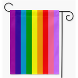 Inclusive Gilbert Baker Rainbow Pride Yard and Garden Flags | Single Or Double-Sided | 2 Sizes