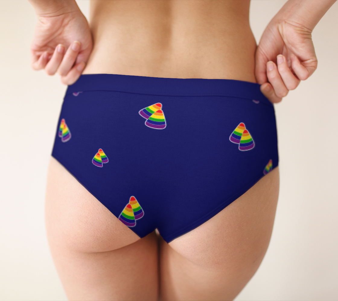 Rainbow and Blue Candy Corn Cheeky Briefs