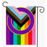 Drapeaux de fierté arc-en-ciel progressifs inclusifs | Simple ou double face | 2 tailles | Lgbtqia2s - Fierté arc-en-ciel