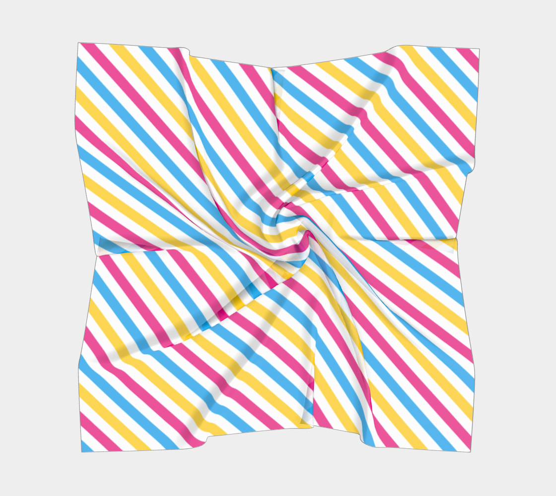 Pansexual Barber Striped Square Scarf