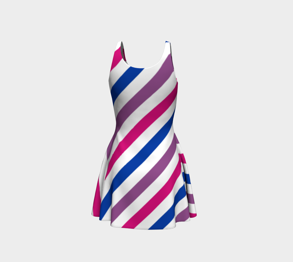 Bisexual Barber Striped Flare Dress