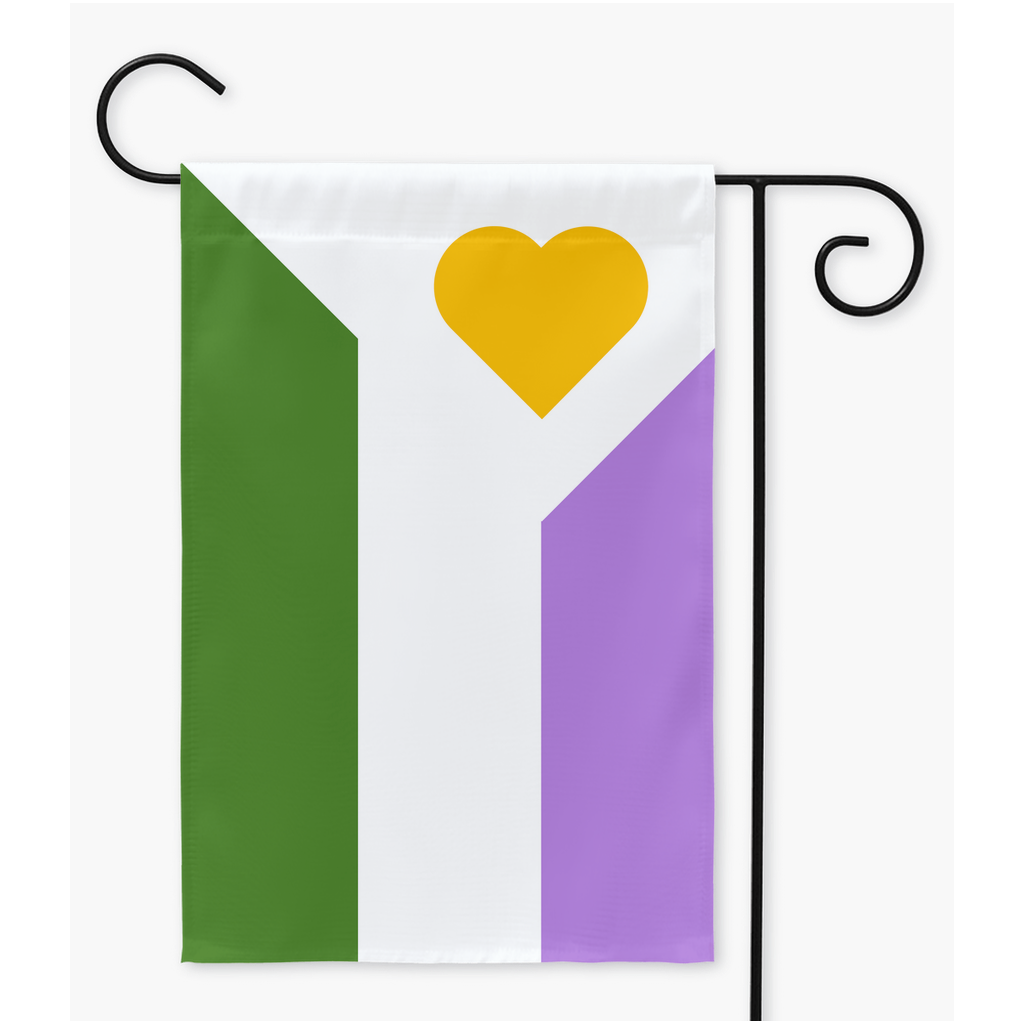 Polyamory Pride - V6 - Genderqueer Yard and Garden Flags | Single Or Double-Sided | 2 Sizes