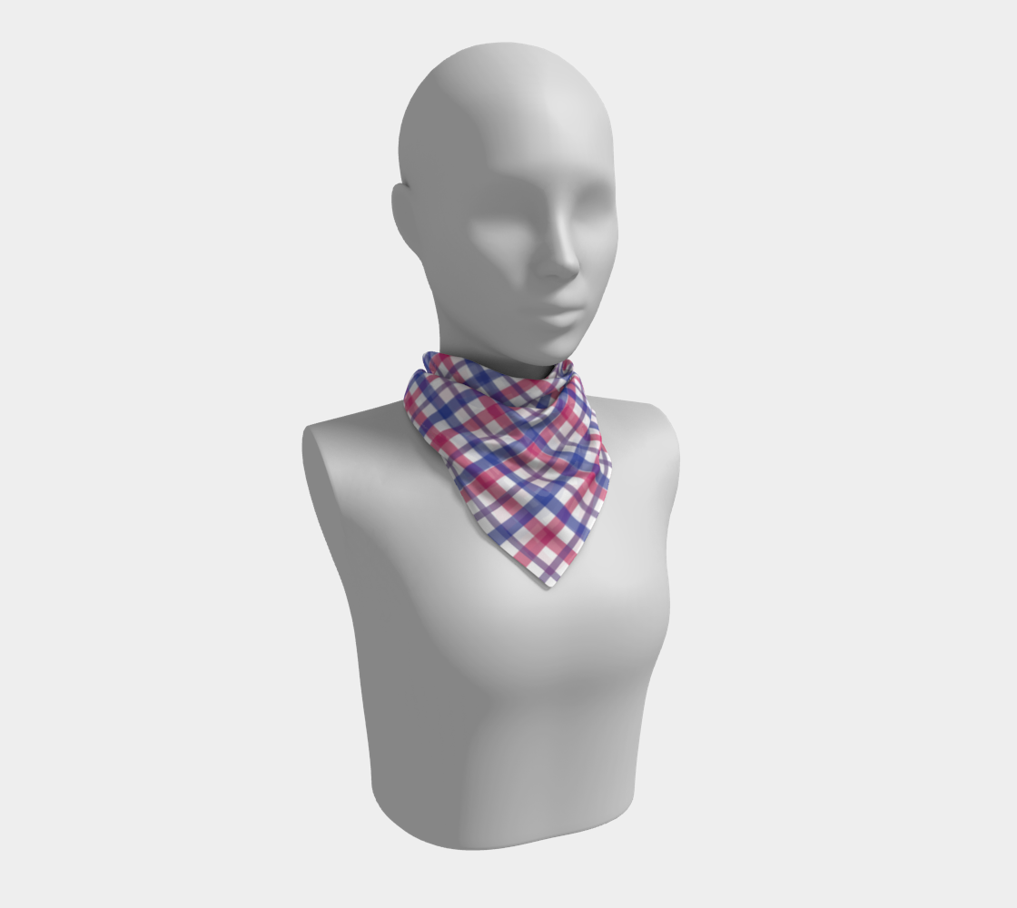 Bisexual Gingham Square Scarf