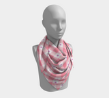 Sapphic Floral Argyle Square Scarf
