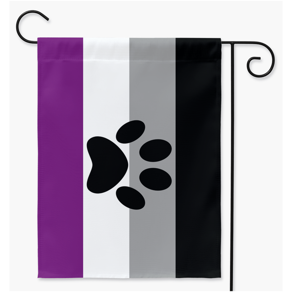 Furry - V3 - Asexual Pride Yard and Garden Flags | Single Or Double-Sided | 2 Sizes