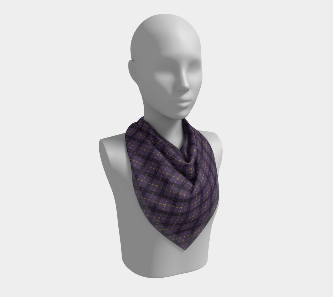 Foulard carré Argyle foncé non binaire